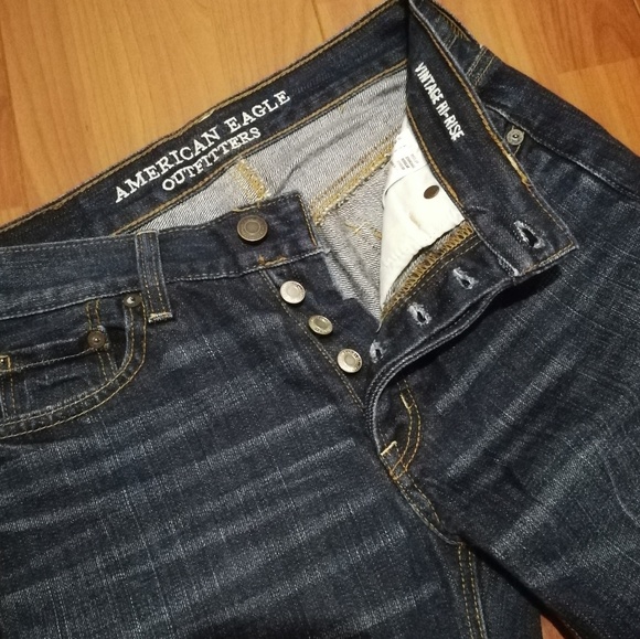 American Eagle Vintage High Rise Button Fly Jeans - Picture 3 of 6